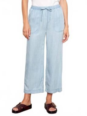 NEW CHARLIE B tencel wide leg jogger pants in light blue